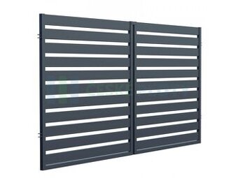 Dvoukřídlá brána a branka antracit nová