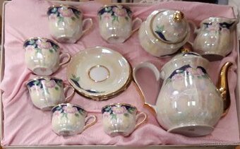 Krásná stará kávová souprava v krabici kompletní ,nepoužitá,