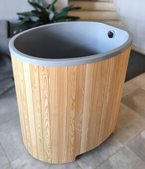 Ochlazovací káď sud k sauně – top kvalita - modřín - laminát