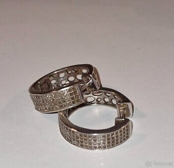 Stříbrné náušnice kruhy