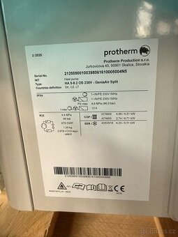 Tepelné čerpadlo Protherm nové
