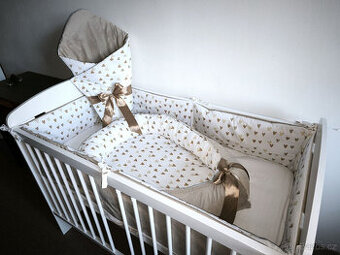 Nová souprava do postýlky srdíčka+velvet