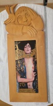 Gustav Klimt v originální řezbě V Plechatý