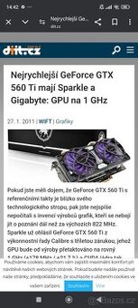 MSI GTX 560 ti SOC sběratelská karta