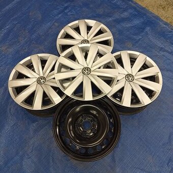 plechové disky Volkswagen 16" et41+origo poklice