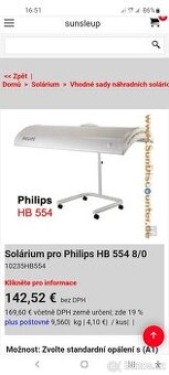 Solárium Philips HB554 - domácí, s kolečky Skončeno