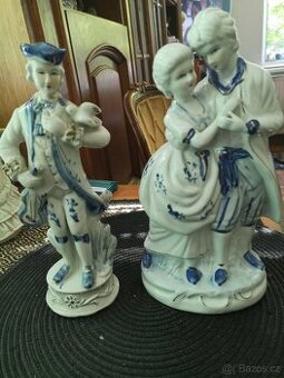porcelánové sošky vysoké ručně malované