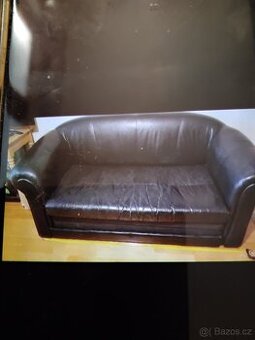 Kožená trojsedačka ,rozkládací ,nepoškozená