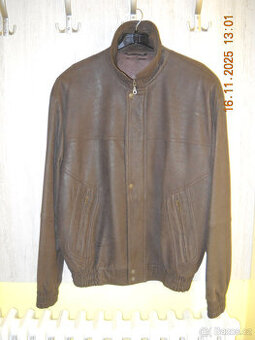 PÁNSKÁ KOŽENÁ BUNDA velikost 52