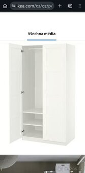 Šatní skříň Pax Bergsbo 100x37x201 bílá