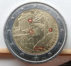 2 Eura Pamětní mince Rakousko 2018, pšeničnoražba - 1