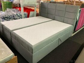 Americká postel šedá vyšší výška 52cm, - 1