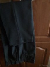 Pánské společ. kalhoty šedé klasické vel. M krátké