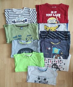 Set chlapeckých triček vel. 92-104