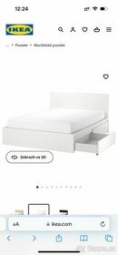 Rám postele Malm, 2 úložné díly, bílá barva