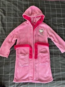 Dívčí župan s kapucí Hello Kitty vel. 122/128