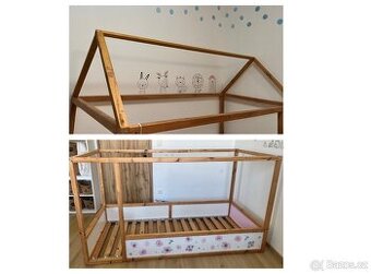 Dětská domečková postel ikea kura