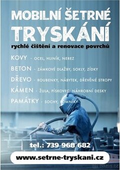 Mobilní tryskání, pískování, renovace povrchů