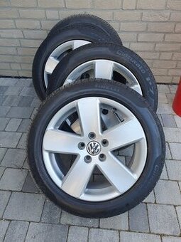 5ks Alu kola vw 5x112 r17 7,5j et47 pneu 225/50/17