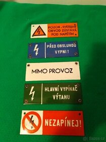 Retro smaltovane cedulky, cena za kus