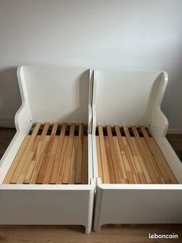 Prodám dvě rostoucí dětské postele 80cm x 200cm