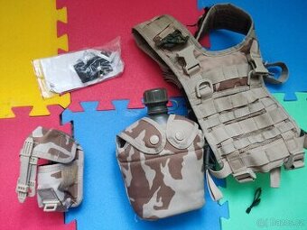 AČR taktická vesta pouštní, obal na granát, láhev s obalem
