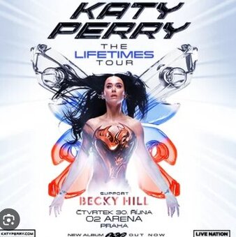 Lístky na Katy Perry o2 aréna 30.10.2025