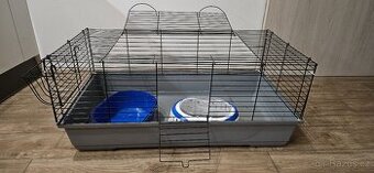 Klec pro morčata, králíky, křečky 100 cm + přepravní box