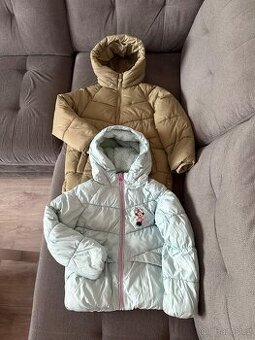 Dívčí zimní bundy 2 ks vel. 128