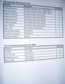 ND na Obraceč Rozmital OZ-676 a Žací stroj SD-300C