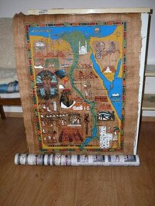 egyptská mapa na papirusu