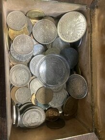 krabička mincí střobrné mince