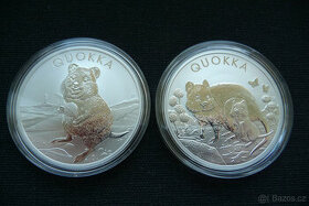2x 1 oz stříbrná mince Quokka 2020 a 2021 Perth Mint