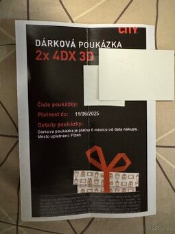 Dárkový poukaz do kina Cinema City