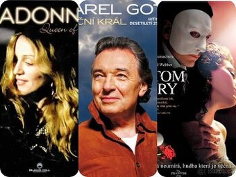 3x originál hudební DVD MADONNA / GOTT / PHANTOM OPERY