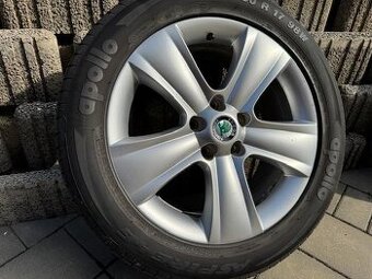 ALU kola orig.ŠKODA YETI-letní 225/50 17 Top stav