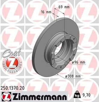 BRZDOVÉ KOTOUČE ZIMMERMANN 250.1370.20 FORD