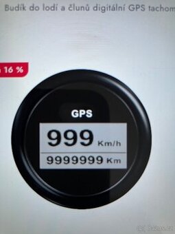 GPS tachometr černy
