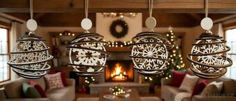 České přírodní dřevěné ozdobičky