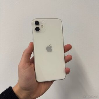 APPLE IPHONE 11 128GB-BÍLÝ, BATERIE 100%