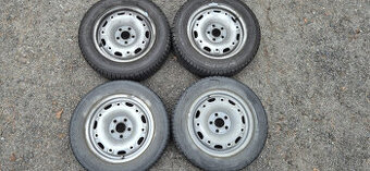 Plechové disky Škoda 5x100 5x14 ET35 165/70r14 Sava S3 zimní