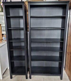 Knihovny Ikea Hemnes černohnědé mořidlo