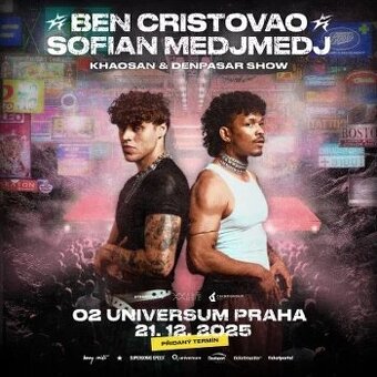 2 lístky na Ben Cristovao & Sofian Medjmedj