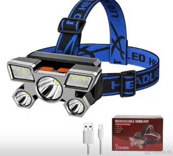Led čelovka USB +baterie - 1