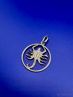 zlatý přívěsek znamení štír -  14 karátů (585/1000)