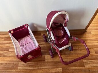 Kočárek a postýlka pro panenky
