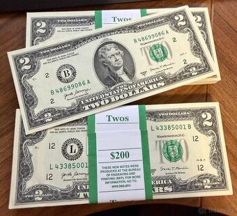 1 ks 2$ UNC - 2 USD bankovka