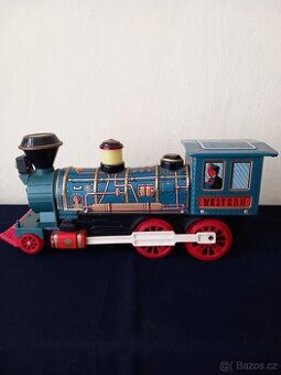 Retro plechová lokomotiva