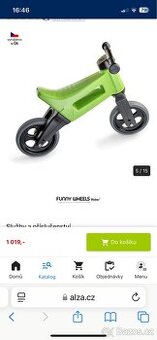 Prodám zelené odrážedlo Funny shells 5