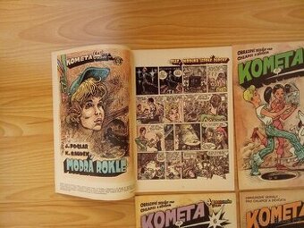 Kája Saudek -sada časopisů Kometa s komiksem Modrá rokle VÝB